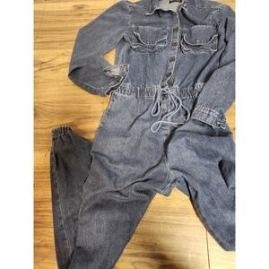 Pretty Little Thing Prettylittlething Blue Jean Jumpsuit Us Size 2